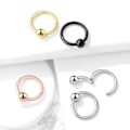 Pikkukuva 1 / 8: 8 mm Segment Ring i IP 316L kirurgiskt stål med kula 3 Roseguld