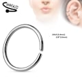 Miniatyrbillede 2 af 5: 1 Par Piercing ringar i IP  316L Stål 0,8 mm tjock 10 mm Ø 3 Svart