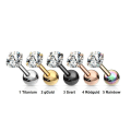 Miniatyrbilde 2 av 8: Tragus/Cartilage Piercing med 4 mm.CZ IP-316L stål (5 val) 3 Svart
