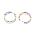 Pikkukuva 1 / 2: 1Par 25 mm Hoops örhängen i Rainbow 316L kirurgiskt stål Multicolor
