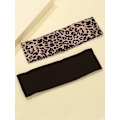 Pikkukuva 1 / 2: 2 Stretch Handsydda Hårband i polyester(1svart +1Leopard)