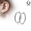 Miniatyrbild 2 av 2: Obs! 2 Par 8 mm innerdiameter Hoops örhängen i kirurgiskt stål
