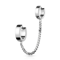 Miniatyrbillede 7 af 10: Tragus Linked kæde med Hoops øreringe i IP-316L kirurgisk stål 1 Guld
