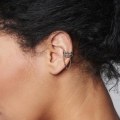 Miniatyrbilde 3 av 3: 1 Öron cuff i antikbehandlat IP-Silverpläterad mässing med kedja