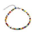 Pikkukuva 1 / 4: Handtgjord Vristlänk men Multicolor glaspärlor