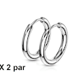 Miniatyrbilde 1 av 2: Obs! 2 Par 8mm innerdiameter Hoops örhängen i kirurgiskt stål