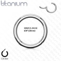 Pikkukuva 2 / 2: 1Par 10 mm"Hinged"Segment Piercingring i Implant Titanium 1,2mm Titanium