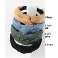 Miniatyrbilde 1 av 3: Nr 2 Grå-Blå Tygklädd  diadem med knyted tyg C:a 30~35cm. bred Blue 2 Grå-Blå