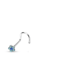 Miniatyrbilde 4 av 4: Skrubar blomsterformet nesepiercing i 316L stål med 6 små zirkoner 4 Multicolor