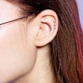 Pikkukuva 3 / 3: Obs 2 Tragus/Cartilage Piercing med 3 mm.CZ  i Titanium IP stål