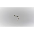 Miniatyrbild 1 av 2: 1 L-formad näspiercing i 925 Sterling silver med 1,5 mm CZ