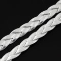 Pikkukuva 2 / 2: 10 mt Fiskben Handflätad Silverfärgad PU-läder (konstläder) Silver