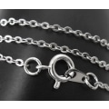 Miniatyrbilde 2 av 2: 5 Unisex  45 cm. långa  silverpläterade kedjor 1,5 mm. breda