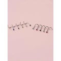 Miniatyrbild 3 av 3: REA::REA_Pack10 Skruvbara näspiercing i 316L stål 10 färg