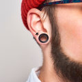 Miniatyrbild 3 av 3: Stjärnformad Tragus/Cartilage Piercing/Stud i Rödguld IP-stål RedGold Rött Guld