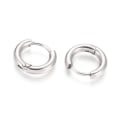 Miniatyrbillede 1 af 2: 1 par 18 mm Hoops øreringe i 316L kirurgisk stål