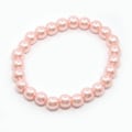 Miniatyrbilde 5 av 5: Elastisk Armband med 6 mm. Off-White Glaspärlor BoneWhite Off-White