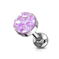 Miniatyrbilde 1 av 3: Tragus/Cartilage Piercing med 6 mm. Ljus Ametist Druzy sten