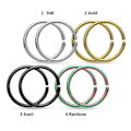 Miniatyrbillede 1 af 5: 1 Par Piercing ringar i IP  316L Stål 0,8 mm tjock 10 mm Ø 3 Svart