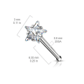 Miniatyrbilde 2 av 2: Näspiercing i IP-Pläterad 316L stål med 3mm Stjärnformad rosa CZ