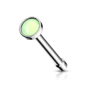 Pikkukuva 7 / 11: 1 Näspiercing i 316 Kirurgiskt stål med "Glow in the dark" sten 1 Stål/Ametist