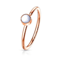 Miniatyrbilde 1 av 2: 1Nesepiercing ring forgylt med "Glow in the dark" Hvit stein