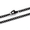 Pikkukuva 2 / 2: Unisex Musta ketju AISI 304 terästä 56 cm. pitkä 3 mm leveä