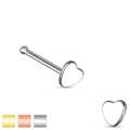 Miniatyrbillede 1 af 4: 1 st. Hjärtformad näspiercing i 316L Kirurgiskt stål (3 val) 2 Guld
