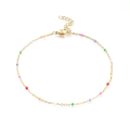 Pikkukuva 1 / 9: Vristlänk i Guldpläterad AISI 304 stål med emaljerade länkar MultiColor 9 multicolor