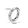 Miniatyrbilde 2 av 3: SALG__SALG__1 Par falske piercingringer Titanbelagt stål 14 mm