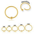 Miniatyrbilde 2 av 5: 925 Sterling Silver , guld näspiercing m.m. 22G=0.6mm/ 6~12mm.Ø