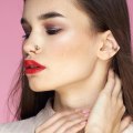 Miniatyrbillede 8 af 8: 1 piercingring i IP-belagt 316L kirurgisk stål med zirkoner 3  Rose Guld/vita CZ