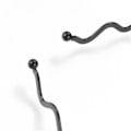 Miniatyrbillede 2 af 2: Vågigt svart  tunn metall diadem (3 mm. tjock)