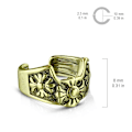 Miniatyrbild 2 av 3: 1 Filigran öron cuff i IP-Silverpläterad mässing med blommor