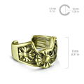 Miniatyrbilde 2 av 3: 1 Filigran öron cuff i IP-Silverpläterad mässing med blommor