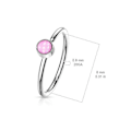 Miniatyrbilde 2 av 2: 1Nesepiercing ring forgylt med "Glow in the dark" Hvit stein