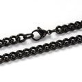 Miniatyrbilde 2 av 2: Unisex sort kjede i AISI 304 stål 60 cm. lang 5 mm. bred