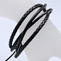 Pikkukuva 2 / 2: Handgjord Justerbar armband med svart  PU läder och läderrem nr 8