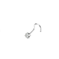 Miniatyrbillede 3 af 5: 1 stk. Påskruet næsepiercing i 316L stål med 3 mm cubic zirconia 4 rund