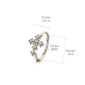 Miniatyrbillede 2 af 2: Piercing ring i Rhodium-belagt 316L kirurgisk stål med hvid CZ