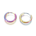 Pikkukuva 1 / 3: 1Par 15 mm Hoops örhängen i 316L Rainbomfärgad stål