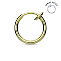 Pikkukuva 1 / 9: Clip On Titanium pläterad ring för näsa clip on ring guld