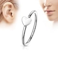 Miniatyrbild 5 av 6: Hjärtformad Piercingring i Härdad 316L kirurgiskt stå ( 5 Val) 4 Rödguld-