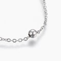 Miniatyrbillede 3 af 3: Vristlänk i AISI 304 stål med cable chain och kulor