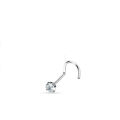 Miniatyrbilde 5 av 5: 1 stk. Påskrudd nesepiercing i 316L stål med 3 mm cubic zirconia 1 hjärta