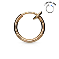 Miniatyrbild 9 av 9: Clip On Titanium pläterad ring för näsa (Non-Piercing Septum) clip on ring svart