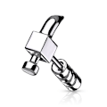 Miniatyrbillede 4 af 4: Hammarformad Tragus/Cartilage Studa  i IP-316L stål 3 Titanium