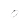 Miniatyrbild 1 av 2: 1 st. 8 mm Näspiercing ring i silver med 2 mm. vit kristall