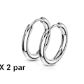 Miniatyrbild 1 av 2: Obs! 2 Par 8 mm innerdiameter Hoops örhängen i kirurgiskt stål