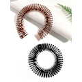 Miniatyrbillede 3 af 3: 2 Zic zac diadem i plast (1 sort+brun)